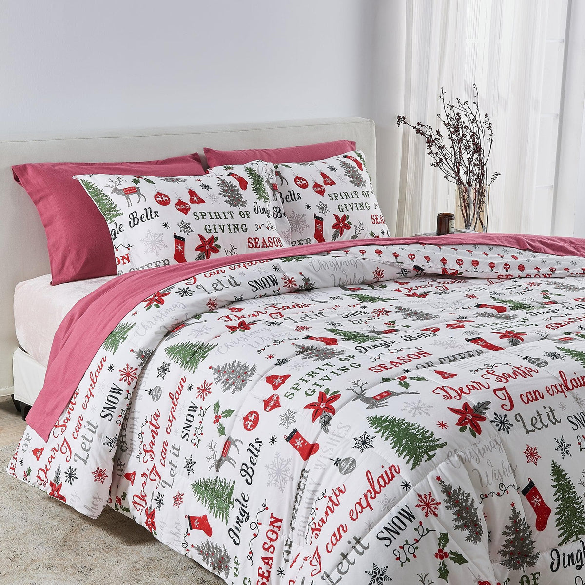 Reversible Christmas Comforter and Sham Set - Holiday Lodge, photo 12 of 120