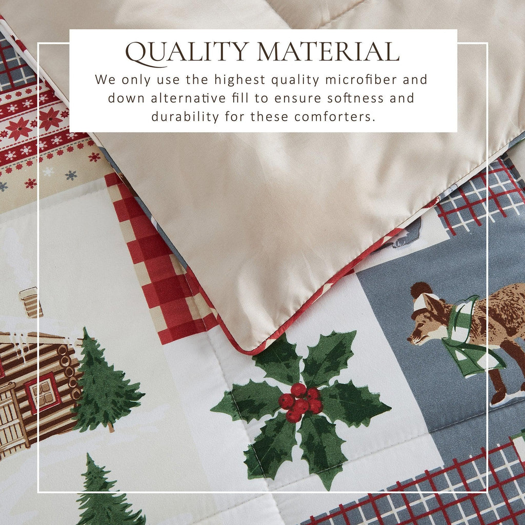 Reversible Christmas Comforter and Sham Set - Holiday Lodge, photo 14 of 120
