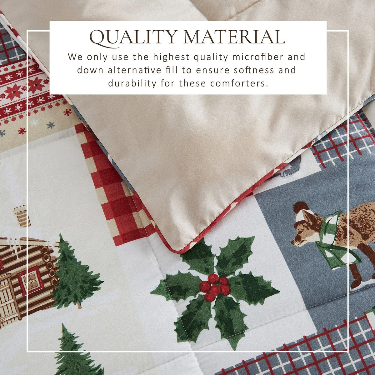 Reversible Christmas Comforter and Sham Set - Holiday Lodge, photo 14 of 120