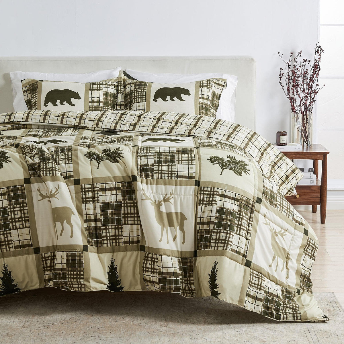 Reversible Christmas Comforter and Sham Set - Holiday Lodge, photo 31 of 120