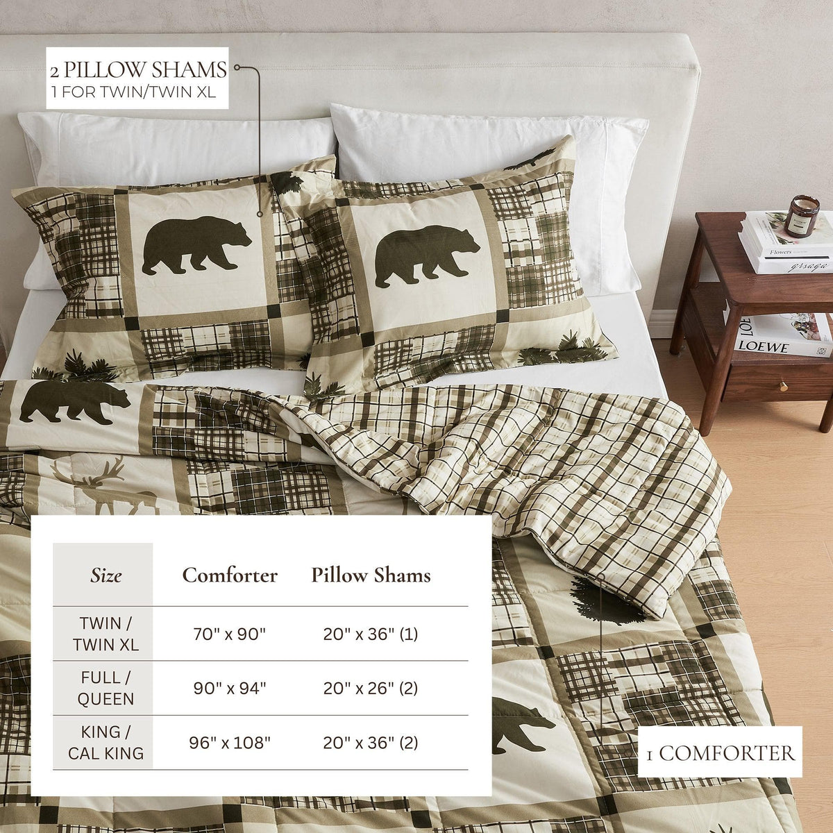 Reversible Christmas Comforter and Sham Set - Holiday Lodge, photo 35 of 120