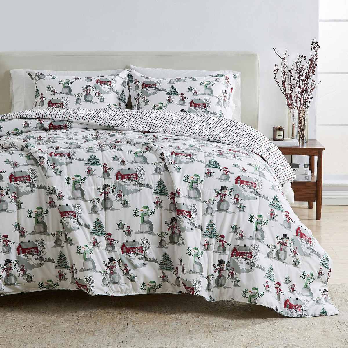 Reversible Christmas Comforter and Sham Set - Holiday Lodge, photo 37 of 120