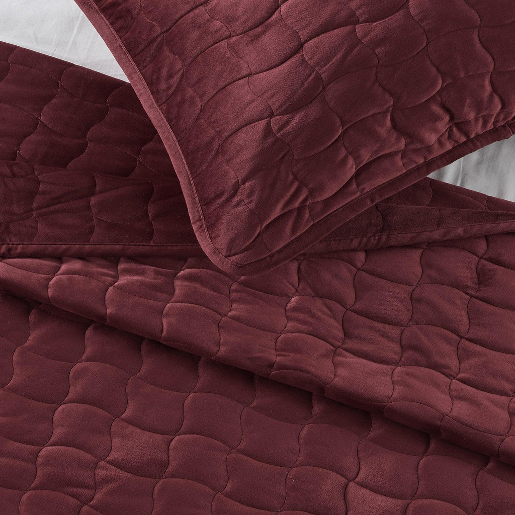 Velvet Box-Stitched Quilt Set - Vivica, photo 47 of 48