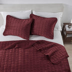 Velvet Box-Stitched Quilt Set - Vivica, photo 44 of 48