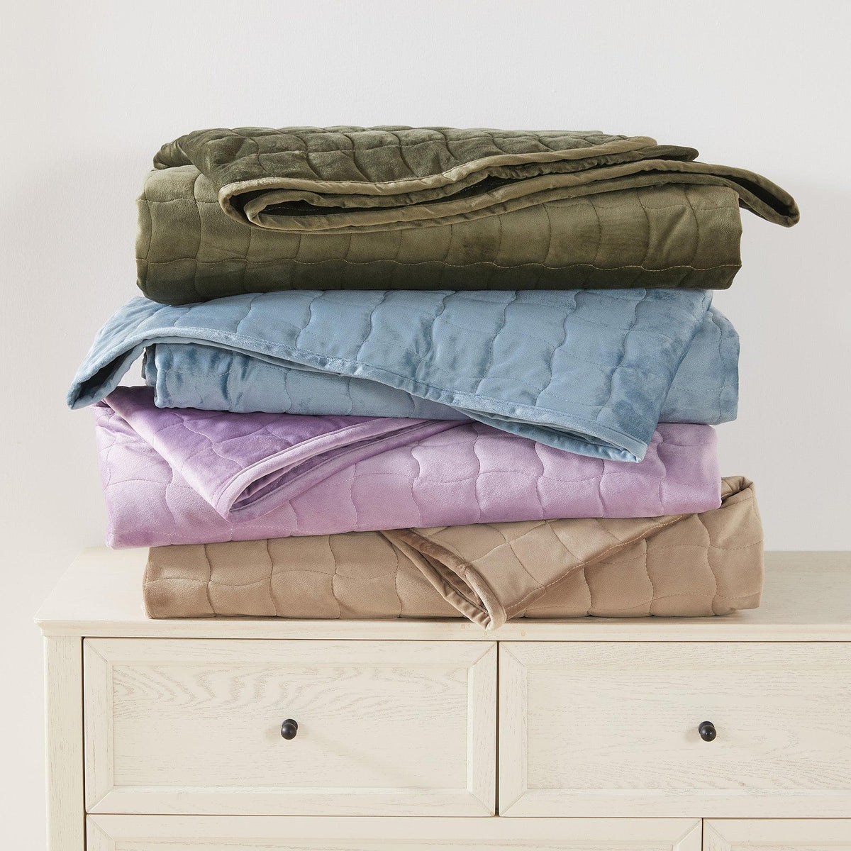 Velvet Box-Stitched Quilt Set - Vivica, photo 42 of 48