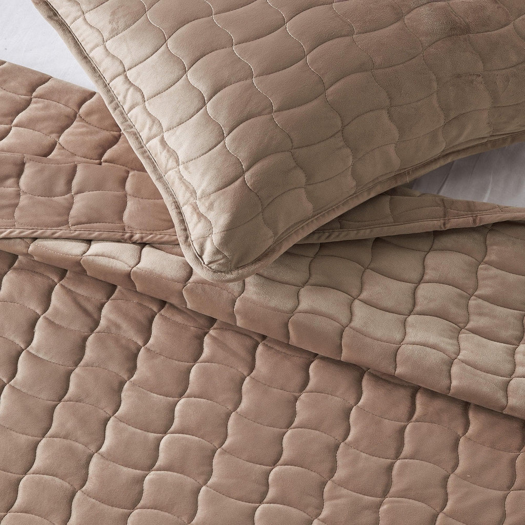 Velvet Box-Stitched Quilt Set - Vivica, photo 41 of 48