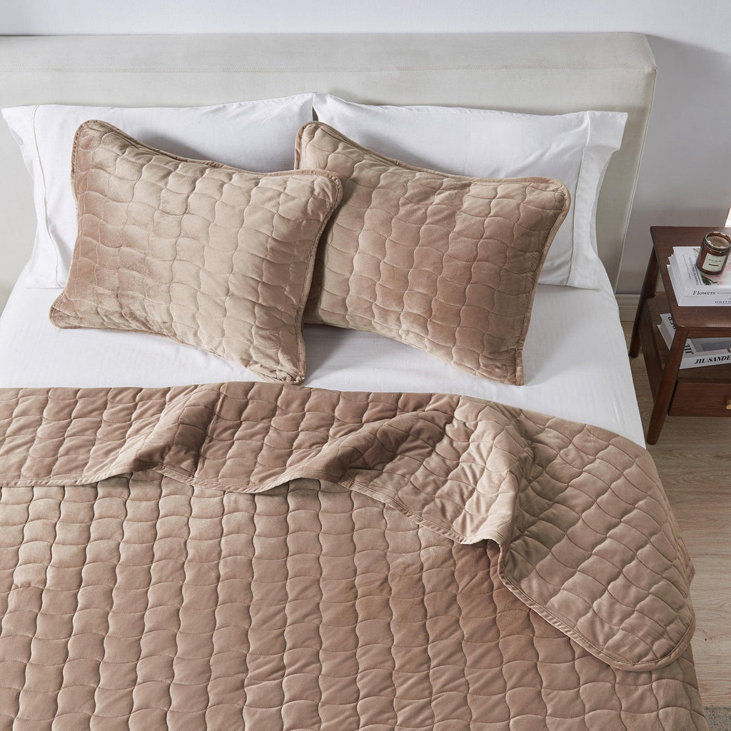 Velvet Box-Stitched Quilt Set - Vivica, photo 38 of 48