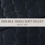 Velvet Box-Stitched Quilt Set - Vivica, photo 10 of 48