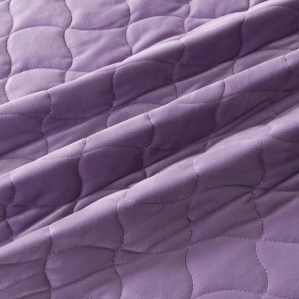 Velvet Box-Stitched Quilt Set - Vivica, photo 15 of 48