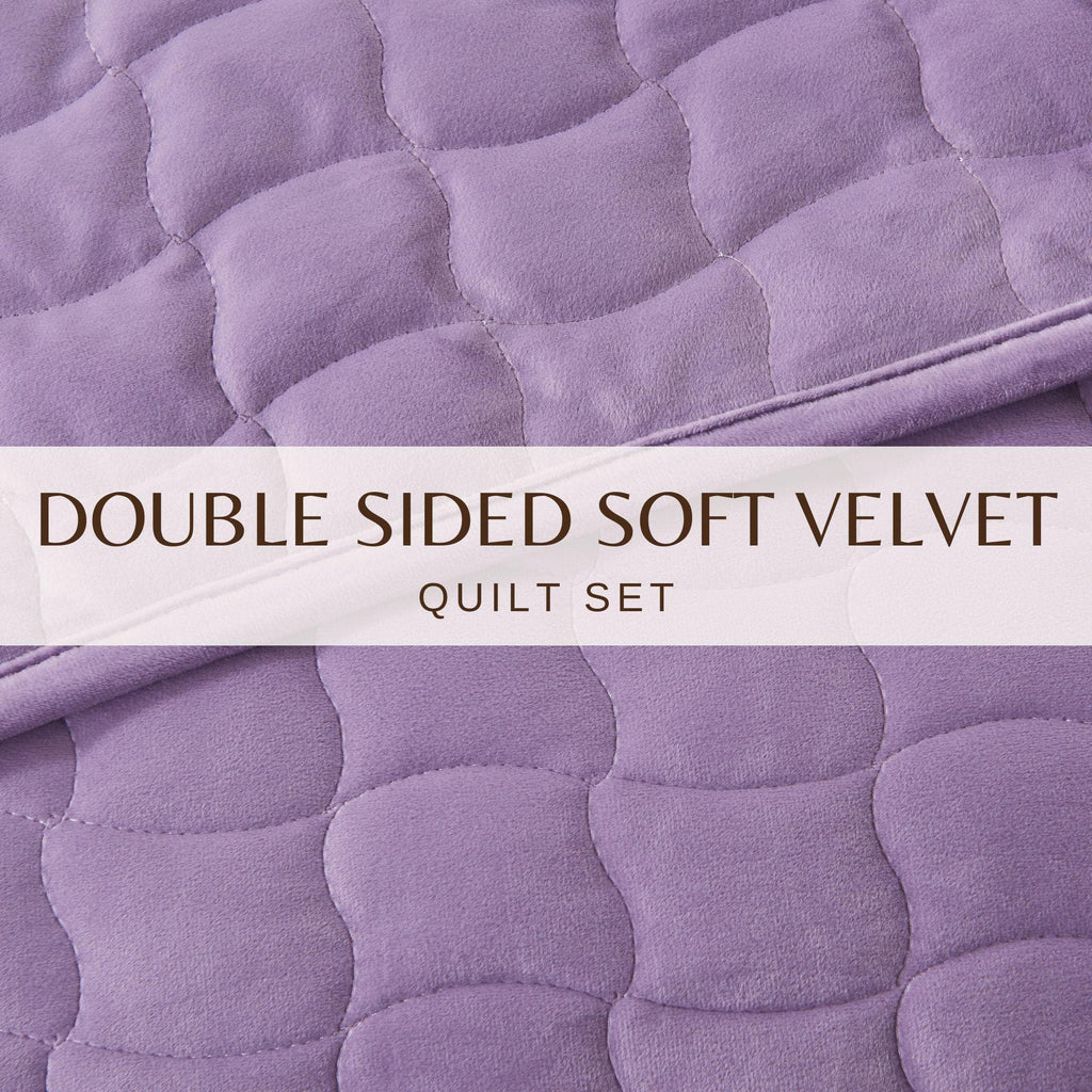 Velvet Box-Stitched Quilt Set - Vivica, photo 16 of 48