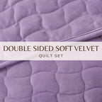 Velvet Box-Stitched Quilt Set - Vivica, photo 16 of 48