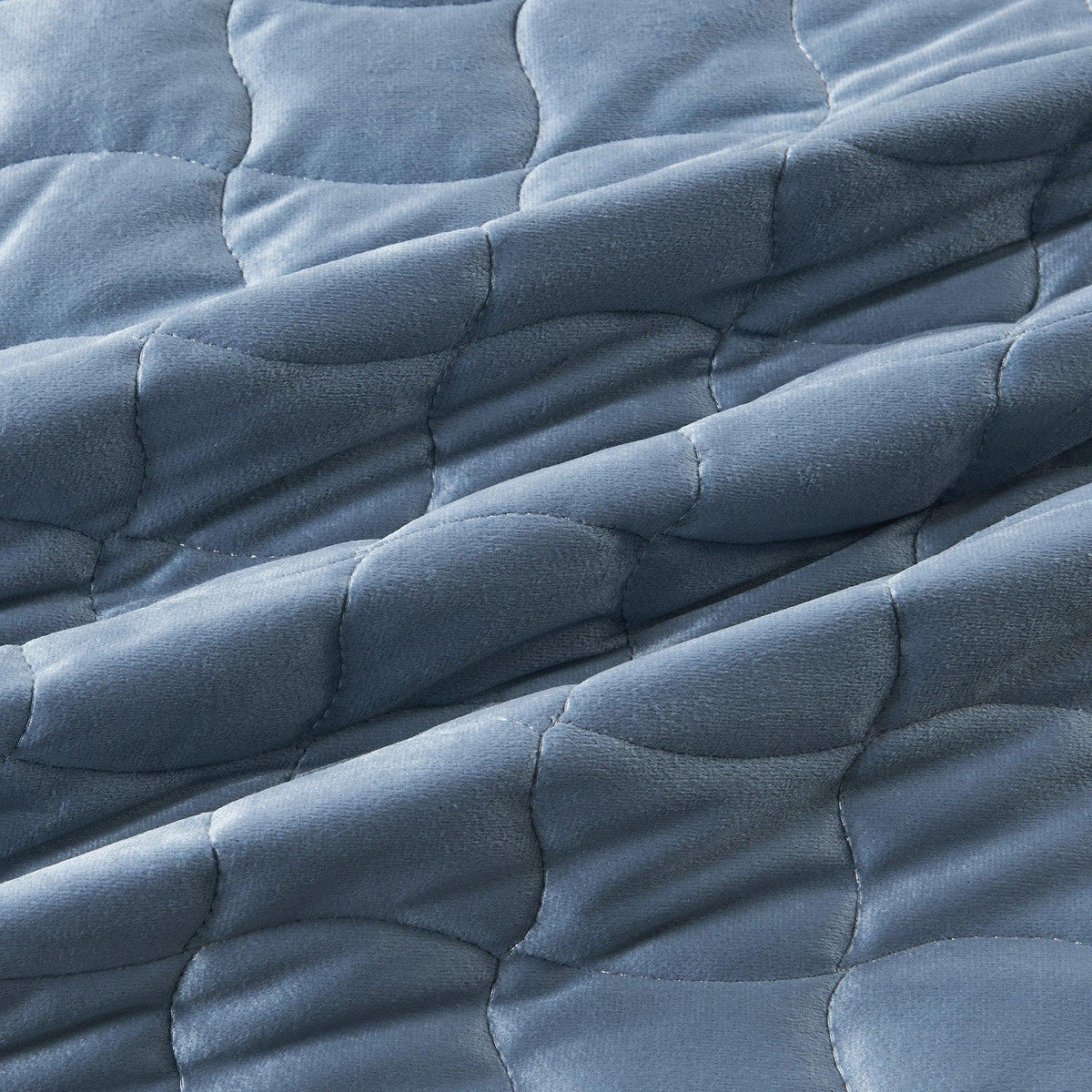 Velvet Box-Stitched Quilt Set - Vivica, photo 3 of 48