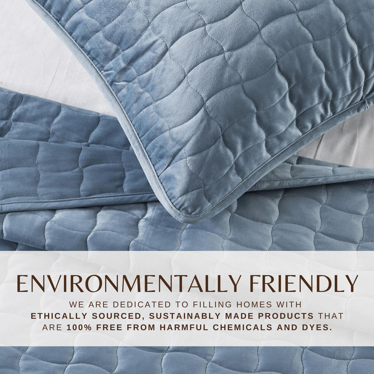 Velvet Box-Stitched Quilt Set - Vivica, photo 5 of 48