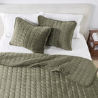 Velvet Box-Stitched Quilt Set - Vivica, photo 20 of 48