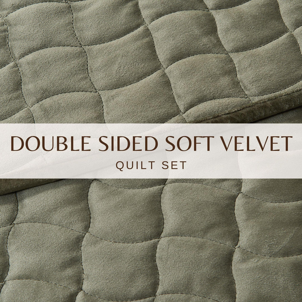 Velvet Box-Stitched Quilt Set - Vivica, photo 23 of 48