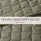 Velvet Box-Stitched Quilt Set - Vivica, photo 23 of 48