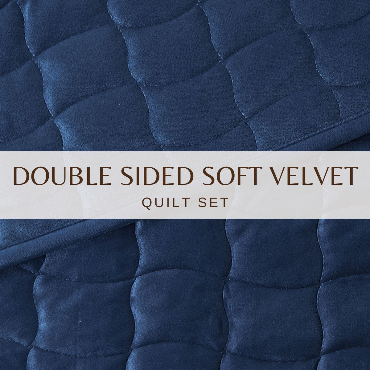 Velvet Box-Stitched Quilt Set - Vivica, photo 29 of 48