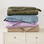 Velvet Box-Stitched Quilt Set - Vivica, photo 36 of 48