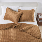 Velvet Box-Stitched Quilt Set - Vivica, photo 32 of 48