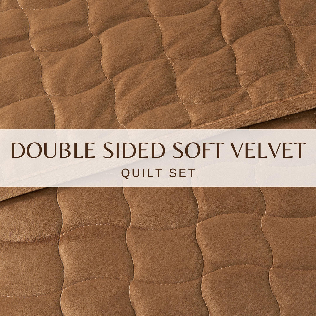 Velvet Box-Stitched Quilt Set - Vivica, photo 35 of 48