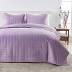 Velvet Box-Stitched Quilt Set - Vivica, photo 13 of 48
