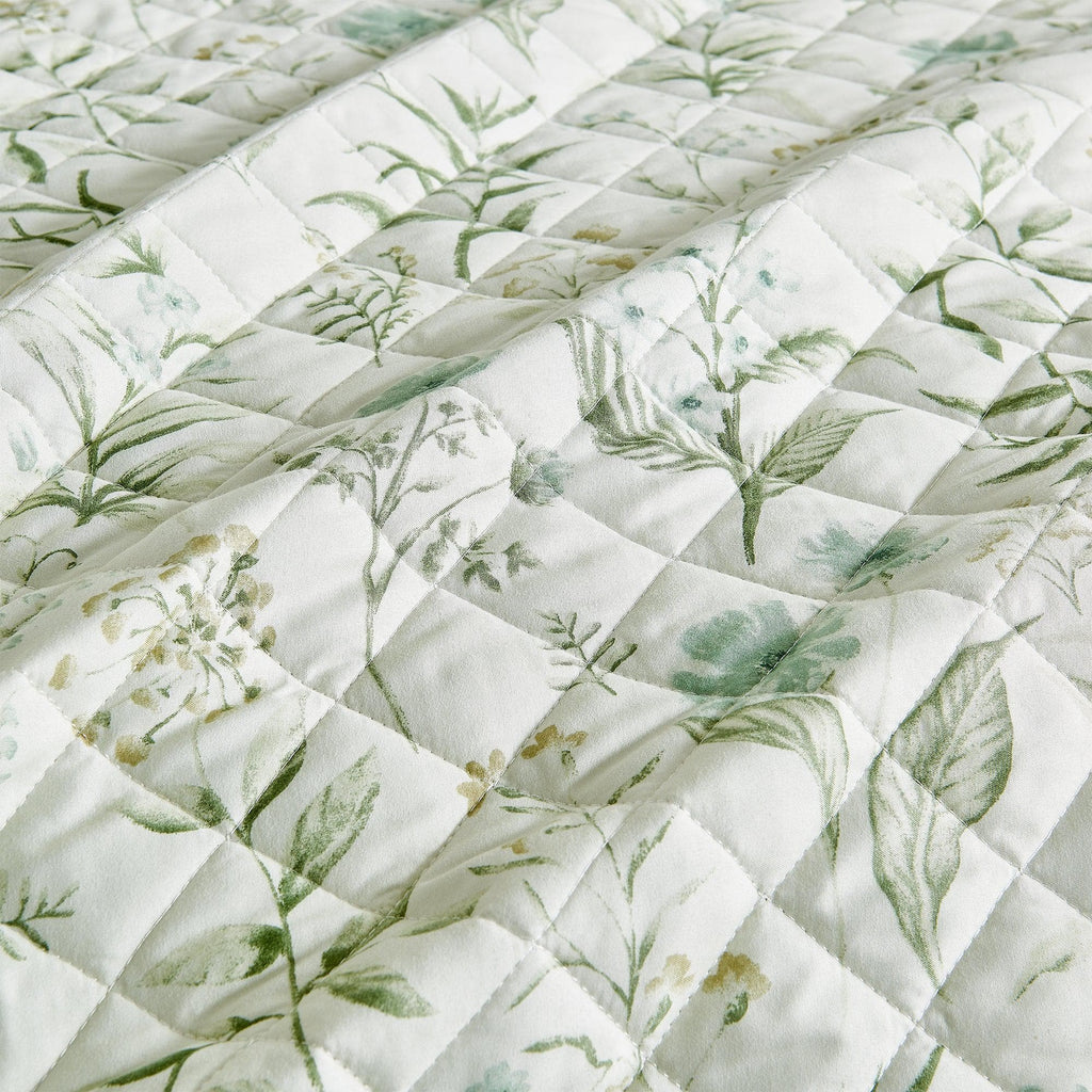 Floral Printed Microfiber Quilt Set - Glyndora Collection, photo 4 of 5
