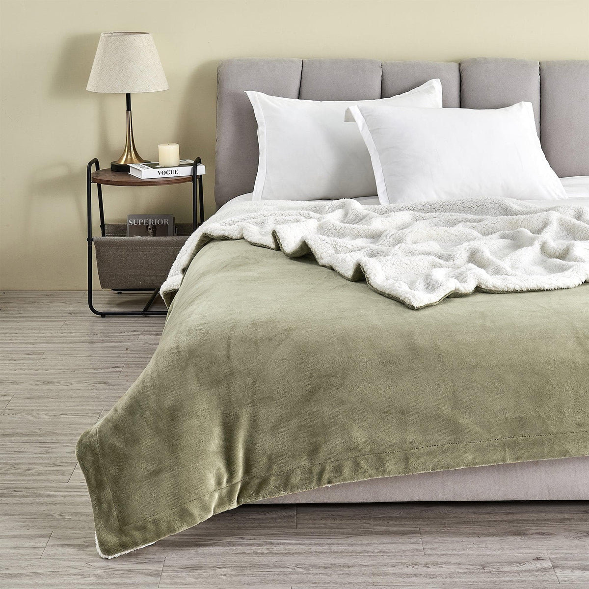 Velvet Plush Sherpa Luxury Bed Blanket - Kinsley, photo 103 of 146
