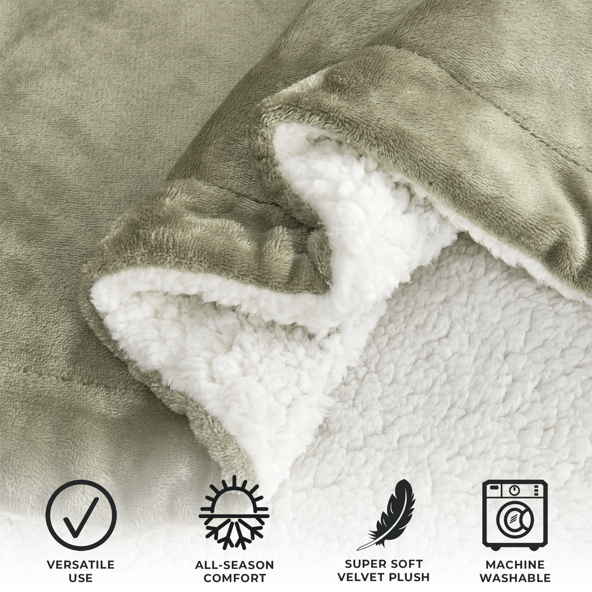 Velvet Plush Sherpa Luxury Bed Blanket - Kinsley, photo 105 of 146