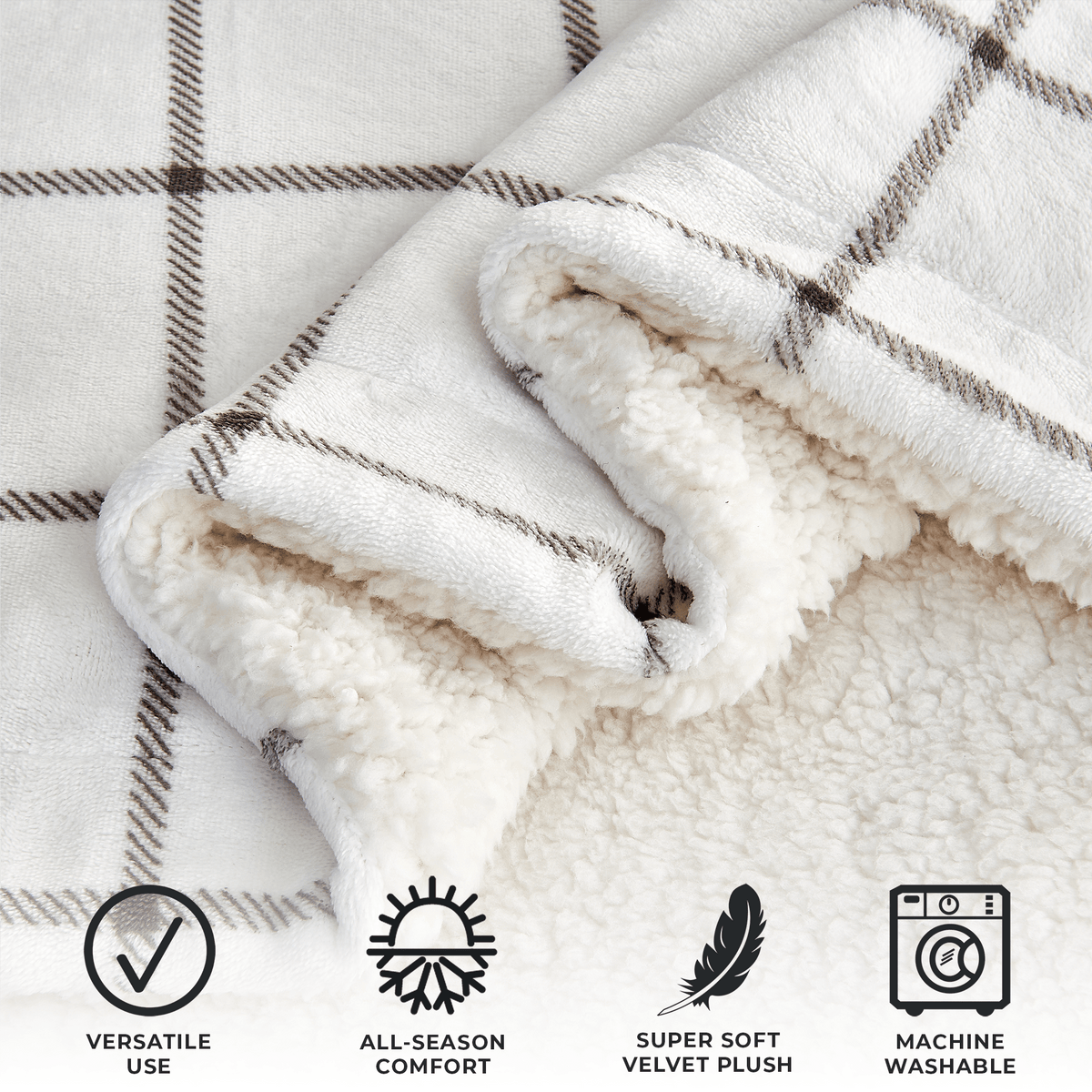 Velvet Plush Sherpa Luxury Bed Blanket - Kinsley, photo 126 of 146