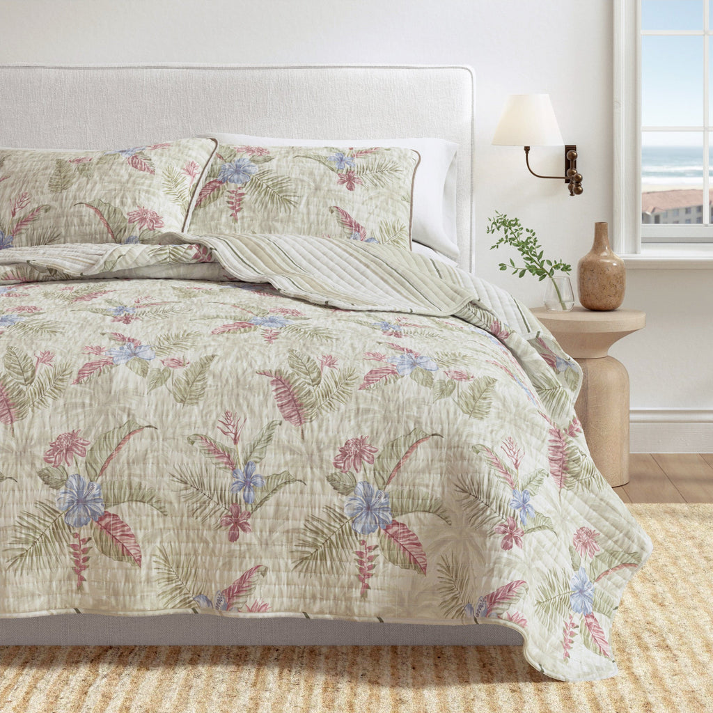 Floral Printed Cotton Quilt Set - Mendocino Collection, photo 12 of 12