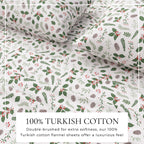 Turkish Cotton Christmas Flannel Sheet Set - Whittaker, photo 8 of 69