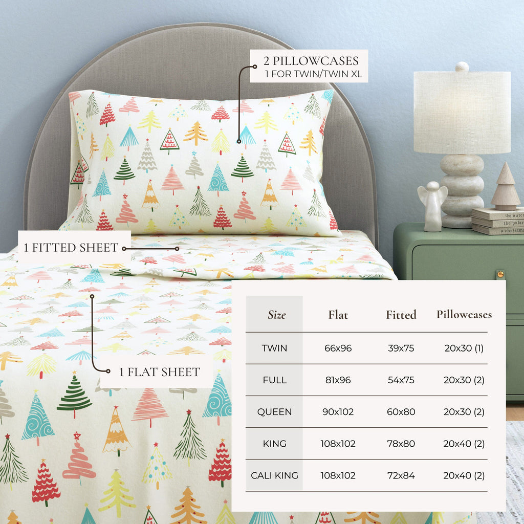 Turkish Cotton Christmas Flannel Sheet Set - Whittaker, photo 66 of 69