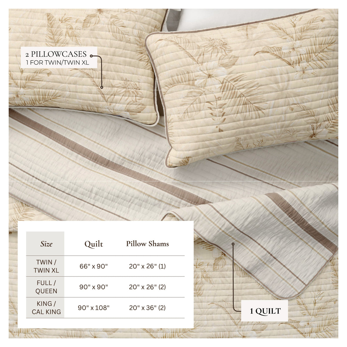 Floral Printed Cotton Quilt Set - Mendocino Collection, photo 4 of 12