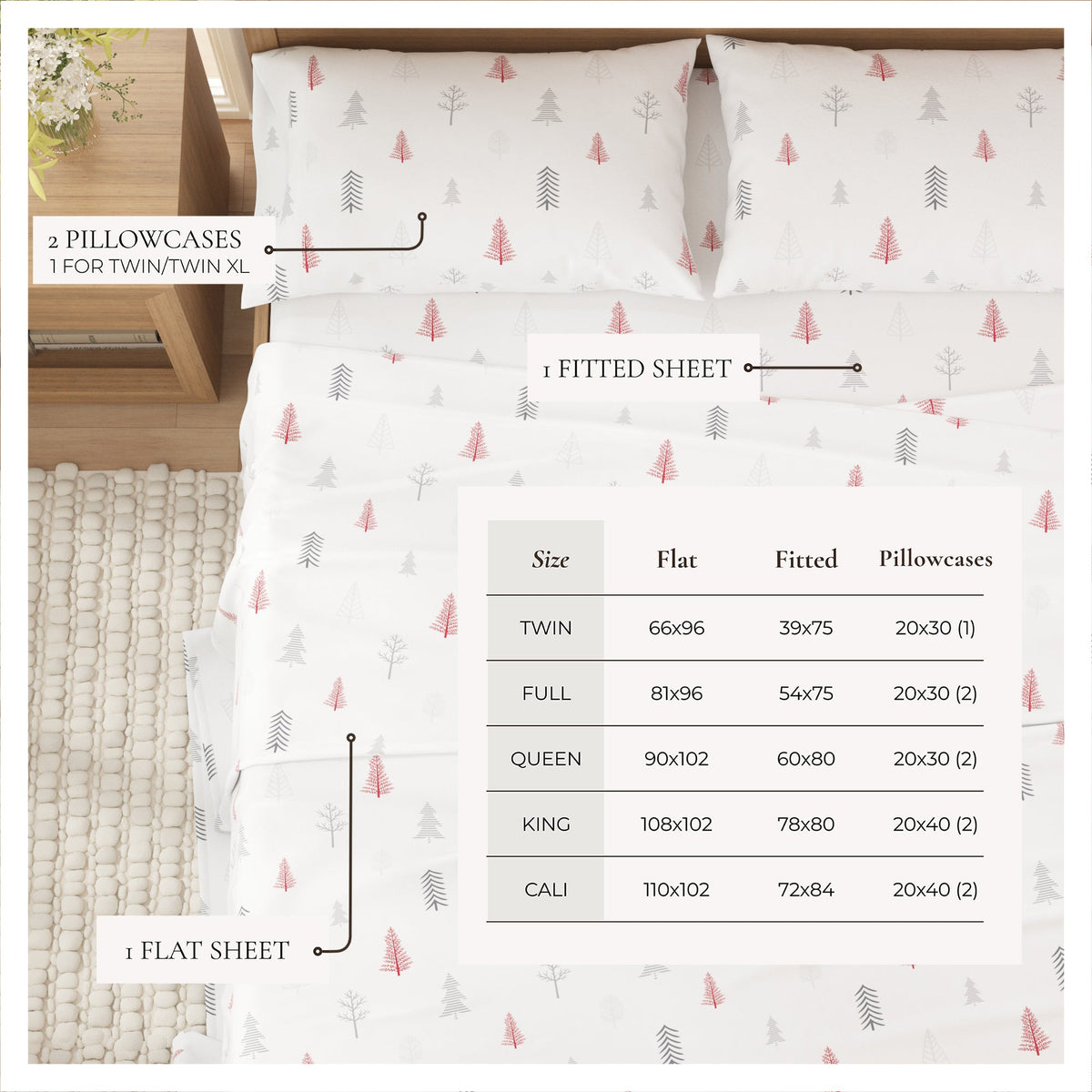 100% Turkish Cotton Flannel Sheet Sets - Boulder Collection, photo 28 of 40