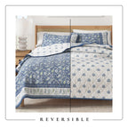 Floral Boho Printed Cotton Quilt Set - Indira Collection, photo 11 of 12