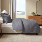 100% Cotton Honeycomb Waffle Duvet Set - Mattea, photo 37 of 42