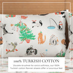 Turkish Cotton Christmas Flannel Sheet Set - Whittaker, photo 61 of 69