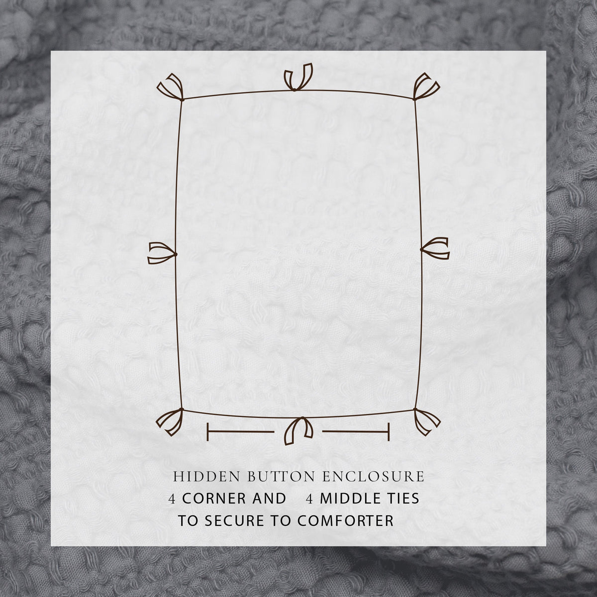 100% Cotton Honeycomb Waffle Duvet Set - Mattea, photo 41 of 42