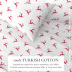 Turkish Cotton Christmas Flannel Sheet Set - Whittaker, photo 26 of 69