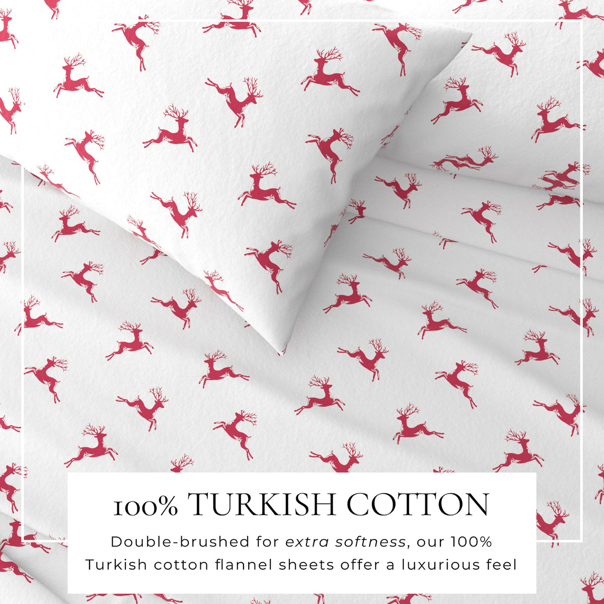 Turkish Cotton Christmas Flannel Sheet Set - Whittaker, photo 26 of 69