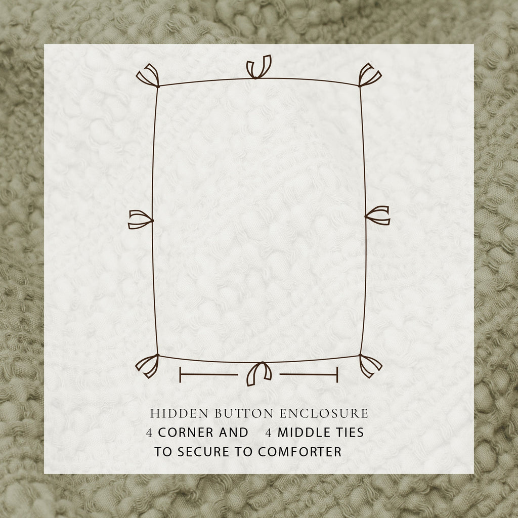 100% Cotton Honeycomb Waffle Duvet Set - Mattea, photo 35 of 42