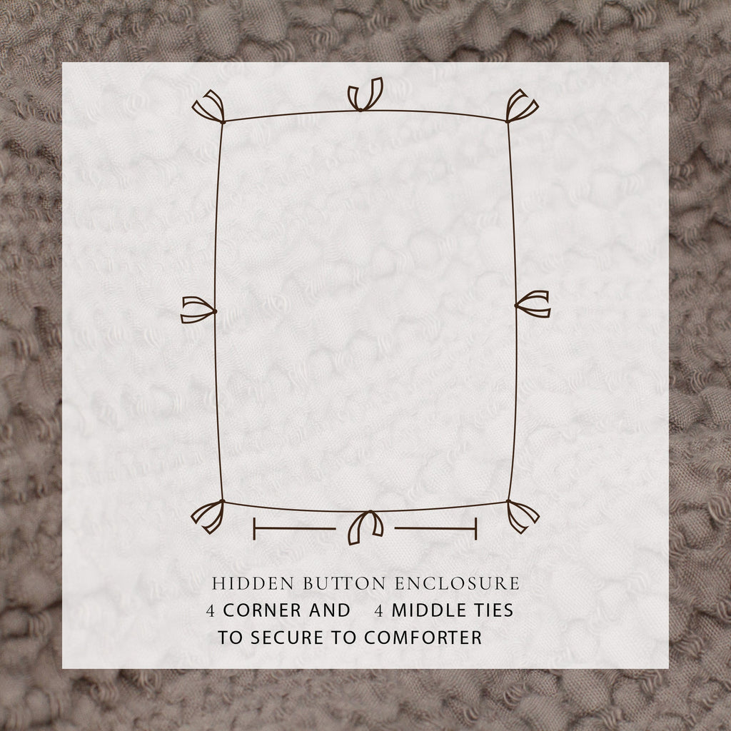 100% Cotton Honeycomb Waffle Duvet Set - Mattea, photo 29 of 42