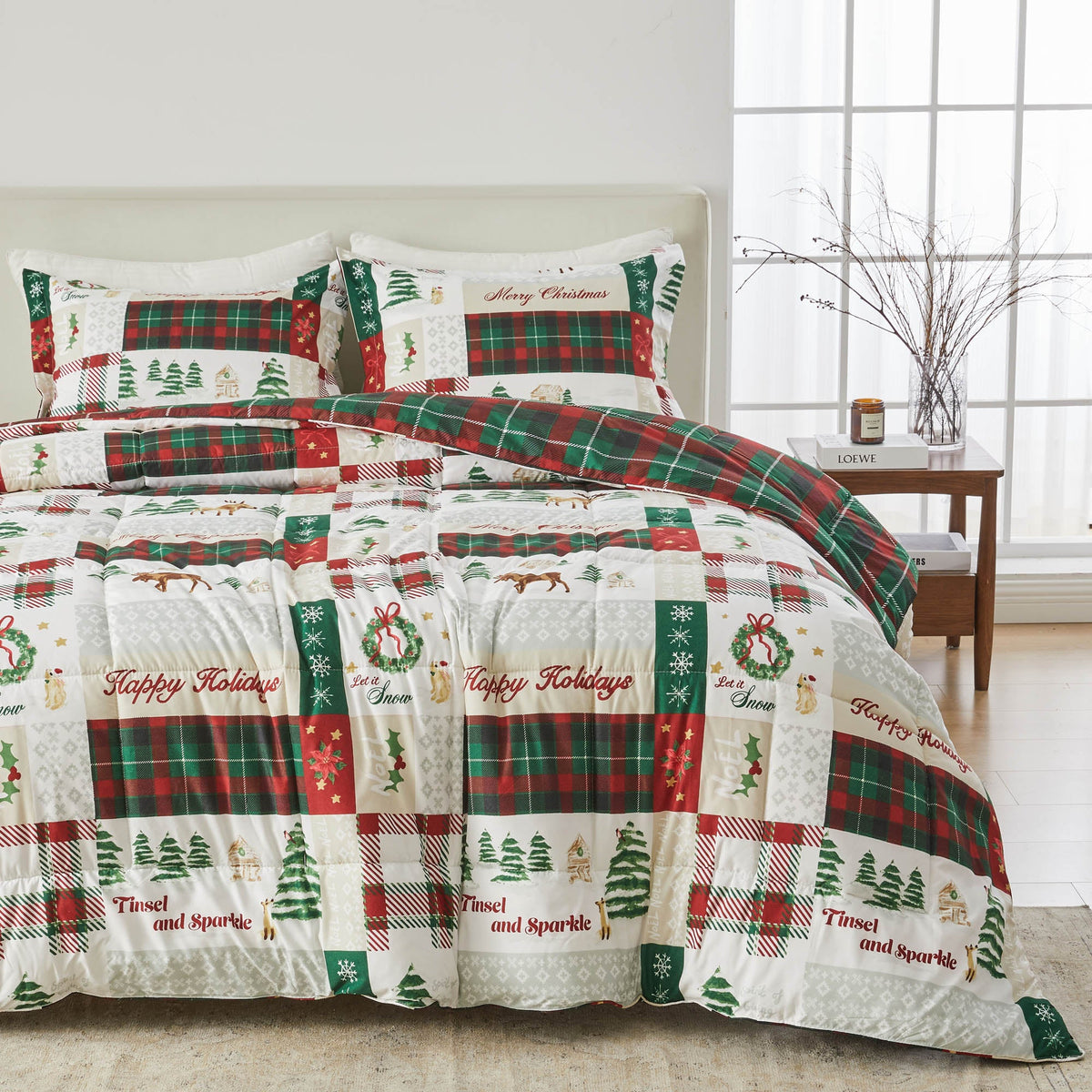 Reversible Christmas Comforter and Sham Set - Holiday Lodge, photo 49 of 120
