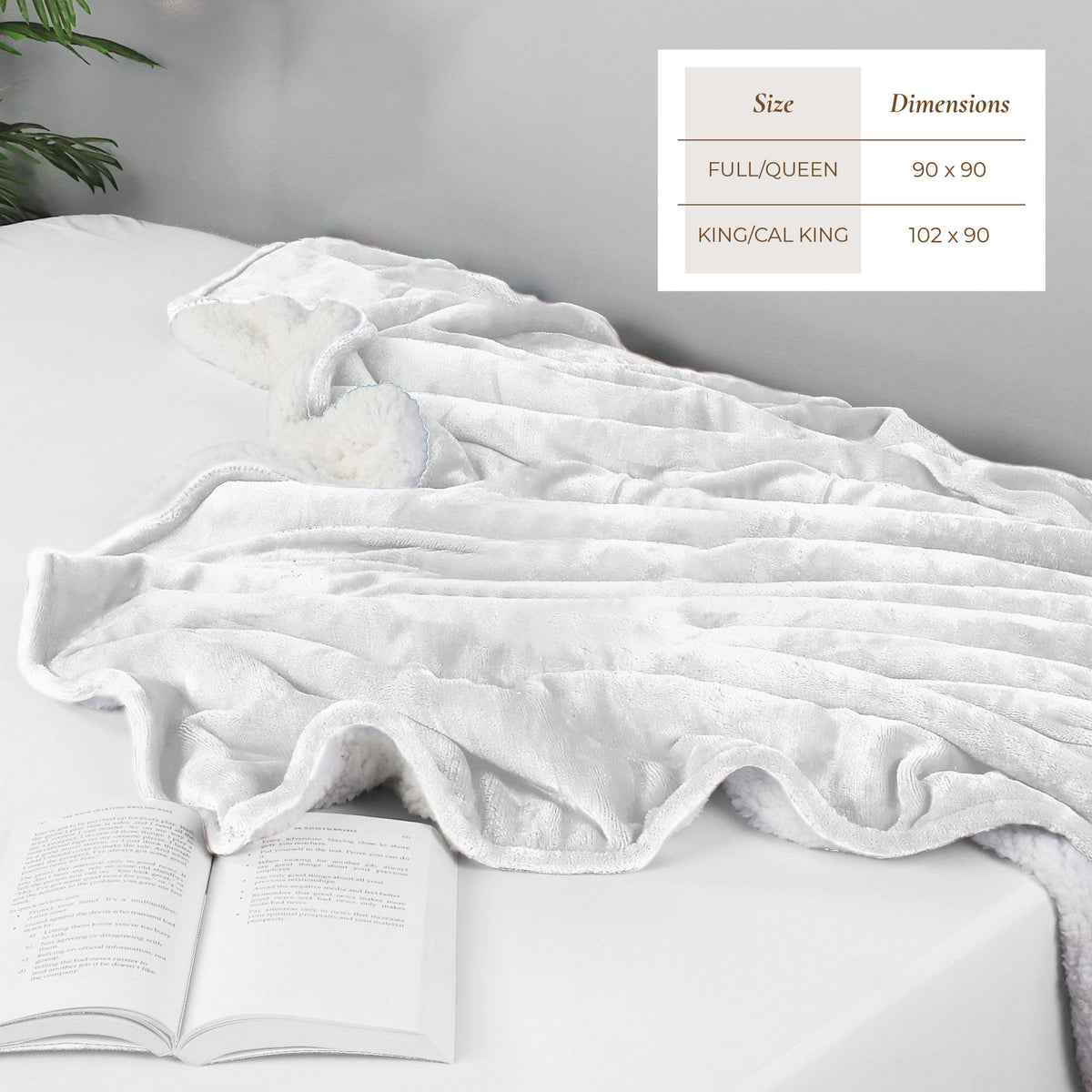 Velvet Plush Sherpa Bed Blanket - Sherpa Fleece, photo 3 of 69