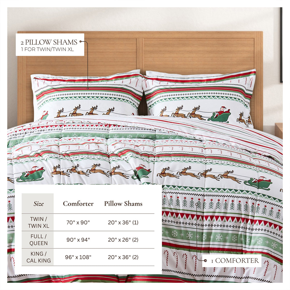 Reversible Christmas Comforter and Sham Set - Holiday Lodge, photo 87 of 120
