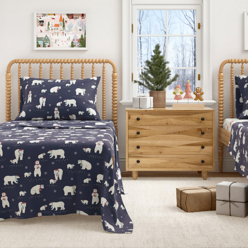 Turkish Cotton Christmas Flannel Sheet Set - Whittaker, photo 5 of 69