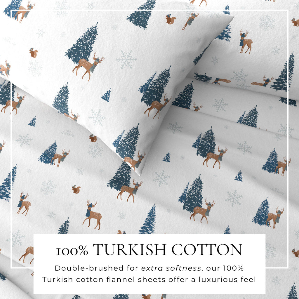 Turkish Cotton Christmas Flannel Sheet Set - Whittaker, photo 15 of 69