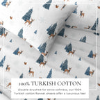 Turkish Cotton Christmas Flannel Sheet Set - Whittaker, photo 15 of 69