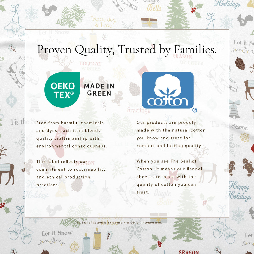 Turkish Cotton Christmas Flannel Sheet Set - Whittaker, photo 21 of 69