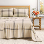 Turkish Cotton Flannel Sheet Set - Plaid & Stripe Collection, photo 7 of 30